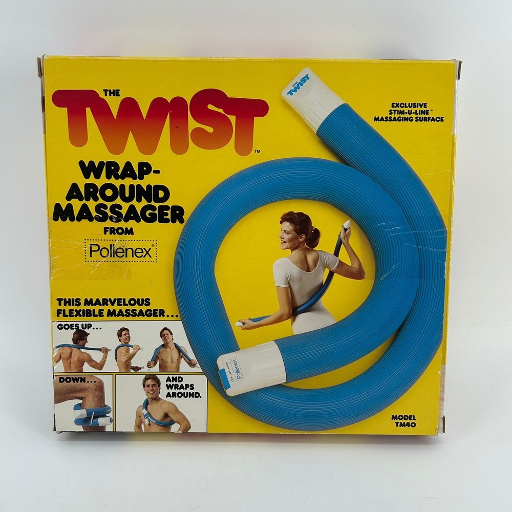 Pollenex The Twist Wrap-Around Massager Blue Model TM40 Vintage 2-Speed Relief